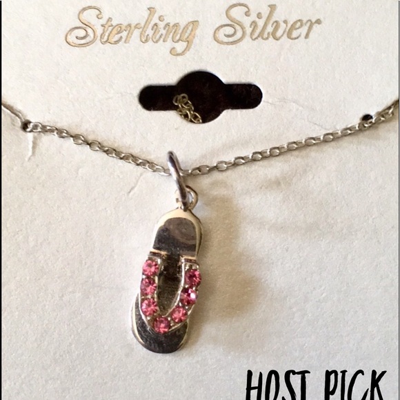 18” STERLING SILVER NECKLACE WITH FLIPFLOP CHARM - Picture 7 of 7